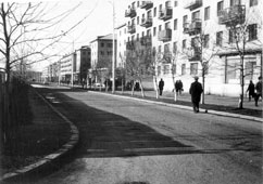 Нефтекамск. Улица Ленина, вид вниз от ЗАГСа, 1976 год
